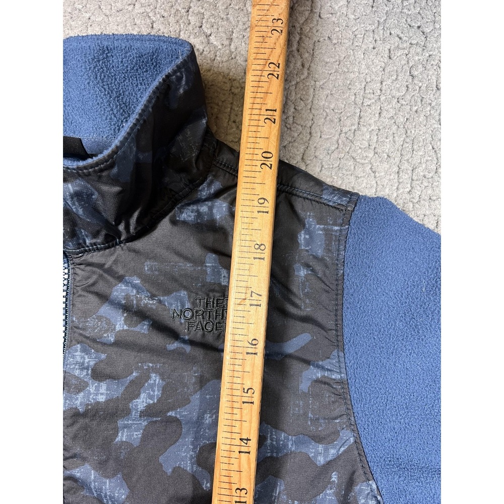 The North Face Jacket Boys Medium 10-12 Blue Camo 1/4 Zip Fleece Pullover - Picture 4 of 10